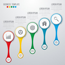 infographic five options vector