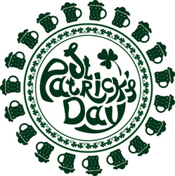 st patricks day lettering vector