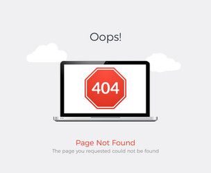 error 404 page not found website web failure vector image