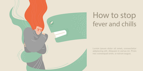 how to stop fever and chills symbolic image vector