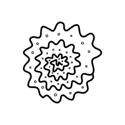 Seashell in doodle style Royalty Free Vector Image