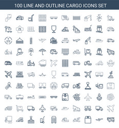 Cargo icons Royalty Free Vector Image - VectorStock