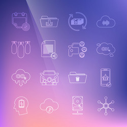 set line network flight mode in the mobile vector image