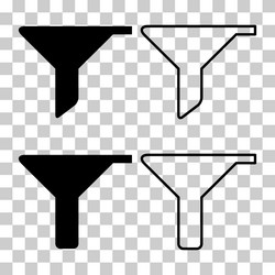 set of filter button web shape icon filtering vector image