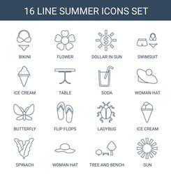 summer icons vector