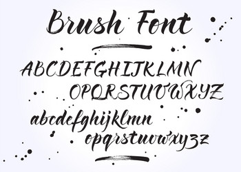 Hand-drawn simple thin lettering alphabet Vector Image
