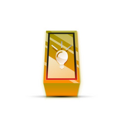 light bulb new idea concept web button vector image