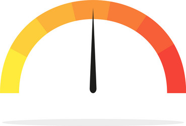 round temperature sensor with shadow in flat vector image