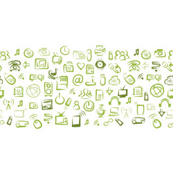 seamless pattern with it devices for your design vector image