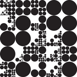 subdivided circle grid system randomly sized vector