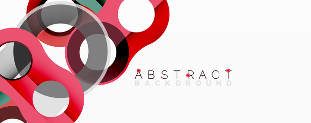 abstract design features overlapping circles red vector image