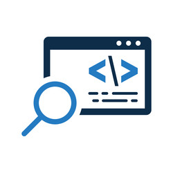 coder finding icon vector image