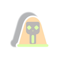 in flat design halloween icon vector