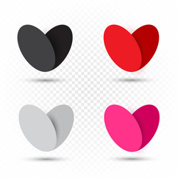 Valentine multicolor hearts set template vector