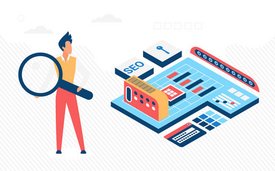 work on site performance speed of web technology vector image