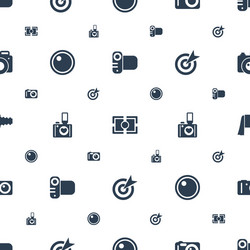 Objective icons pattern seamless white background vector