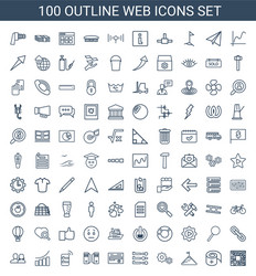 100 web icons vector