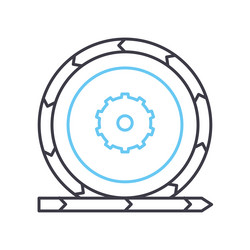 agile model development line icon outline symbol vector image