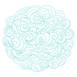 hand drawn background with linear twirl pattern vector image