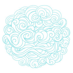 hand drawn background with linear twirl pattern vector