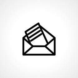 mail simple isolated web envelope icon vector image