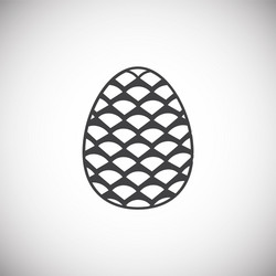 Pine cone icon on background for graphic and web vector