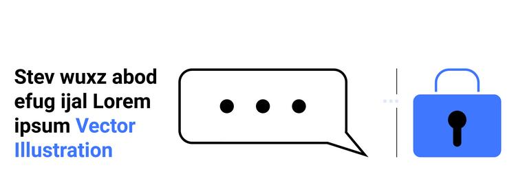 secure messaging concept with chat bubble vector image