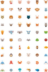 Big animals set Royalty Free Vector Image - VectorStock
