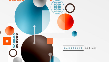 circles and elements geometric abstract background vector image