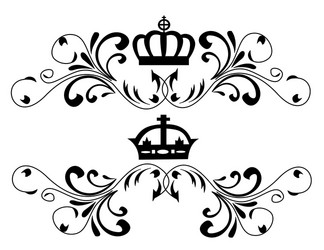 Crowns isolated on white Royalty Free Vector Image