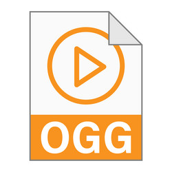 Modern flat design of ogg file icon for web vector