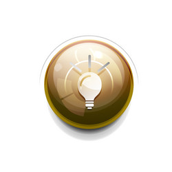 light bulb new idea concept web button vector image