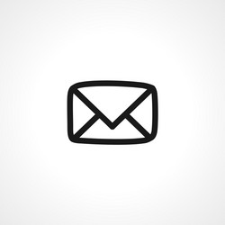 mail simple isolated web envelope icon vector image