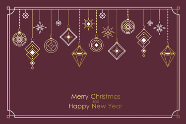 christmas and new year typographical background vector