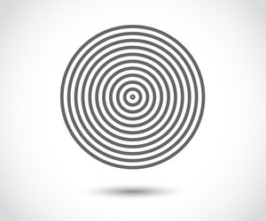 Concentric circle element black and white color Vector Image