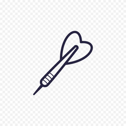 dart simple line icon darts game thin linear vector image