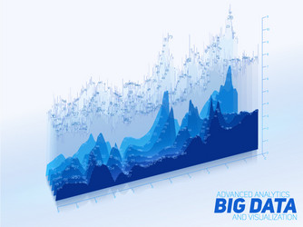 Dynamic Big Data Visualization vector image