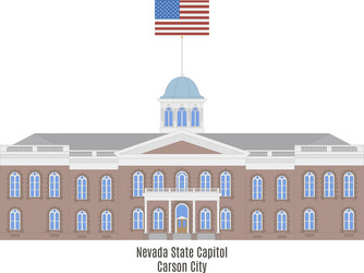 Nevada State Capitol Building Vector Image