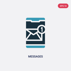 two color messages icon from mobile app concept vector image