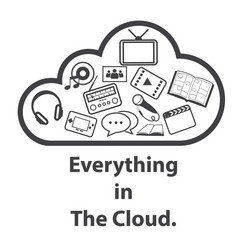 Big data icon cloud computing vector