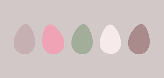 Easter eggs simple set vector