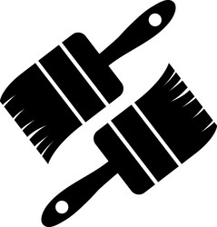 Paint brush black icon solid logo Royalty Free Vector Image