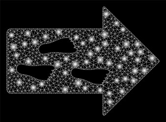 bright mesh wire frame exit direction with light vector image