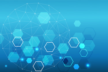 Hexagonal abstract background big data vector