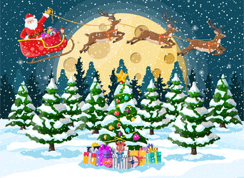 Christmas Winter Sleigh Ride vector