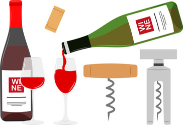 Red wine bottle Royalty Free Vector Image - VectorStock