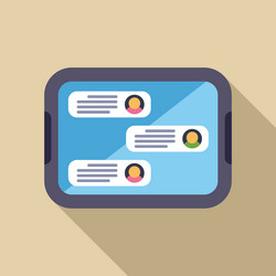 smartphone showing instant messaging app with chat vector image