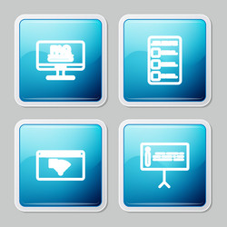 set line monitor with faq information create vector image
