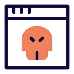 web browser window erupted by malware vector image