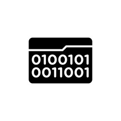 binary code icon set computer software 01 vector image